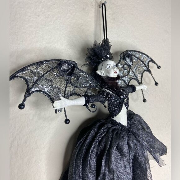 NWOT Katherine's Collection Bat Fairy Doll Wayne Kleski Halloween Goth Black - Picture 5 of 12